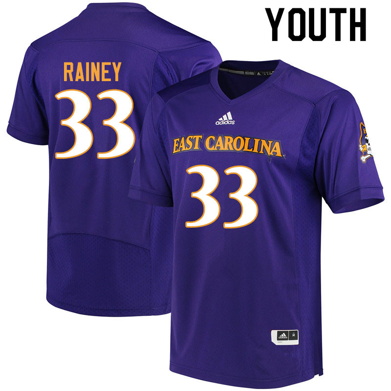 Youth #33 Jaren Rainey ECU Pirates College Football Jerseys Sale-Purple